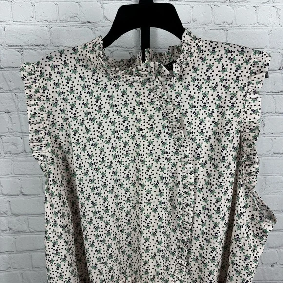 Eloquii Floral Print Ruffle Sleeve Dress Soze 26 - Picture 2 of 8